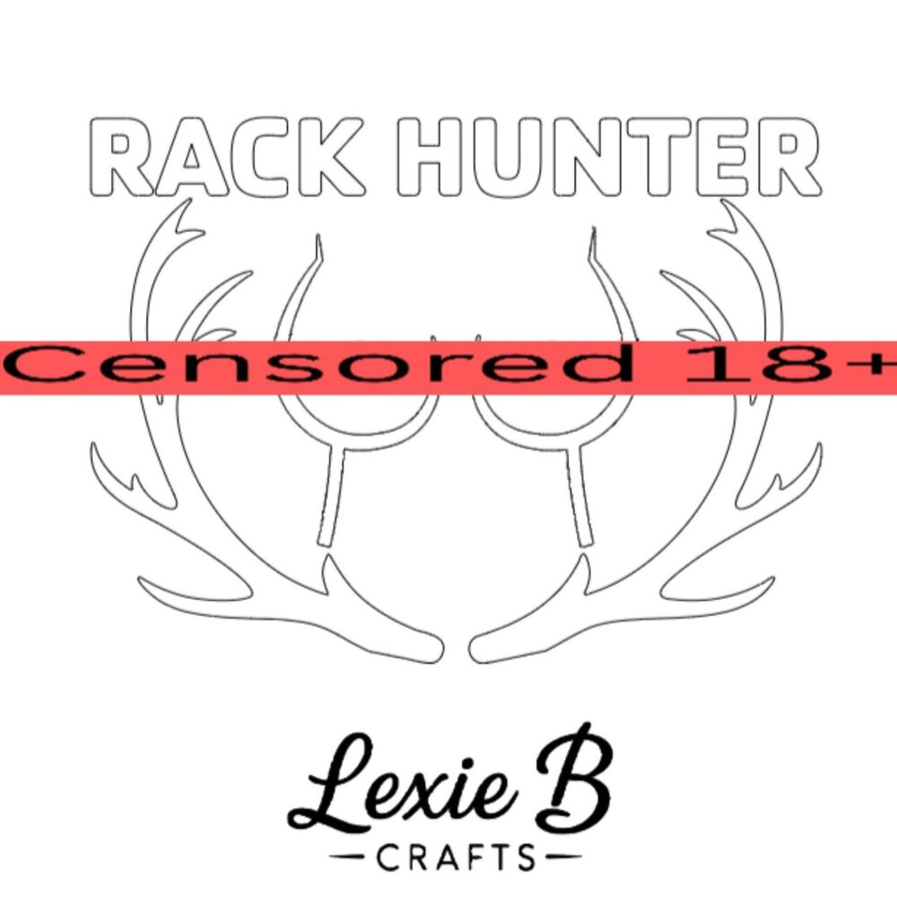 Rack hunter Vinyl Decal adult humor hunting Sticker Window Laptop toolbox Decal